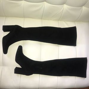 Zara Over-The-Knee Suede Heeled Boots